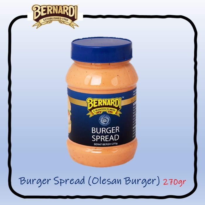

(BestSeller) BERNARDI Burger Spread 270gr