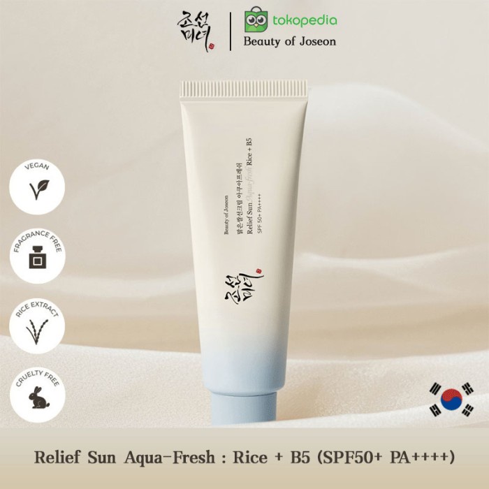 Beauty Of Joseon Official Store,Beauty Of Joseon Relief Sun Aqua-Fresh : Rice + B5 50ml,Beauty Of