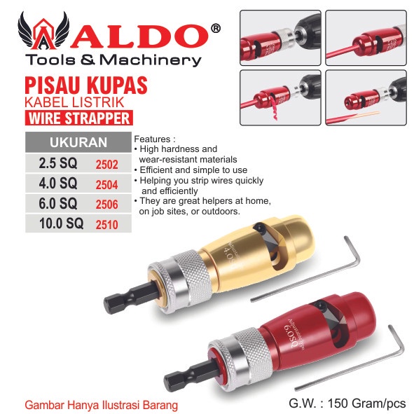 Pisau Kupas Kabel Listrik / Alat Pengupas Kabel Kawat / Pengupas Kawat Listrik Untuk Bor Listrik