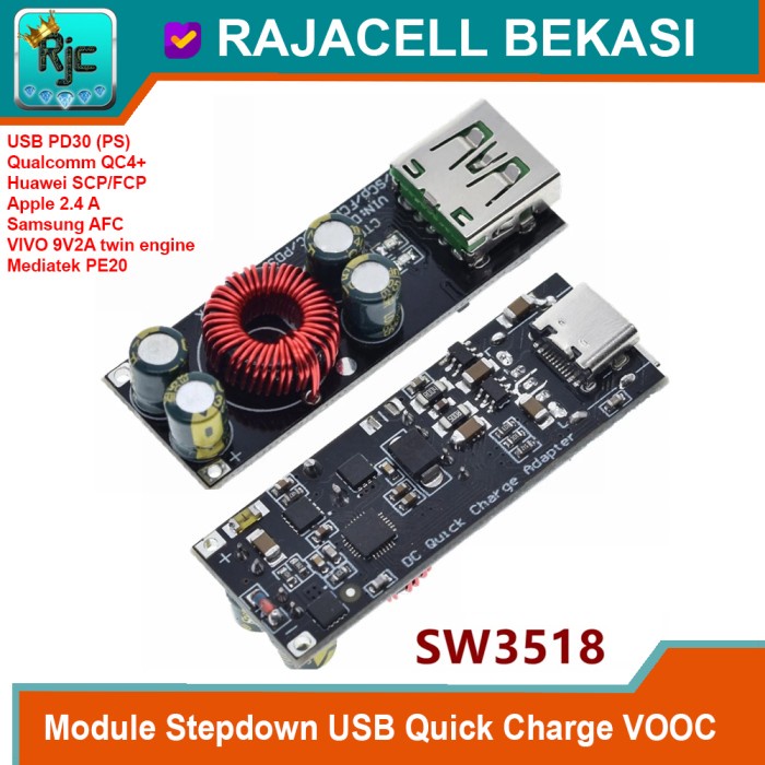 Sw3518 Module Buck Stepdown 6-35V To Usb Quick Charger Vooc Qc4.0 Pd