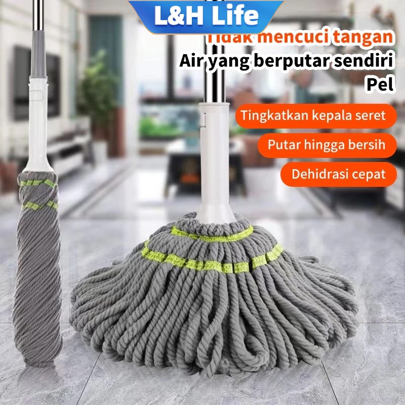 Ultra Praktis Twist Mop Alat Kain Lap Pel Kain Pel Lantai Alat Pel Lantai Pel Lantai Mop Dapur D3V