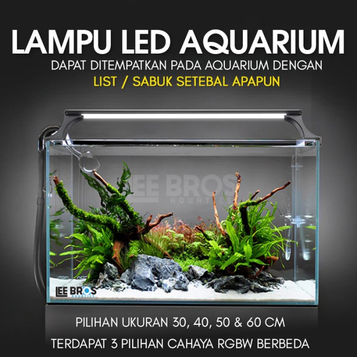 Lampu Aquarium RGBW / LED Aquarium / Lampu Akuarium 30cm 40cm 60cm