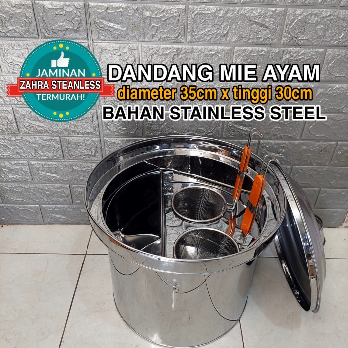 Dandang mie kocok bulat 2 / Dandang mie ayam bakmie + saringan