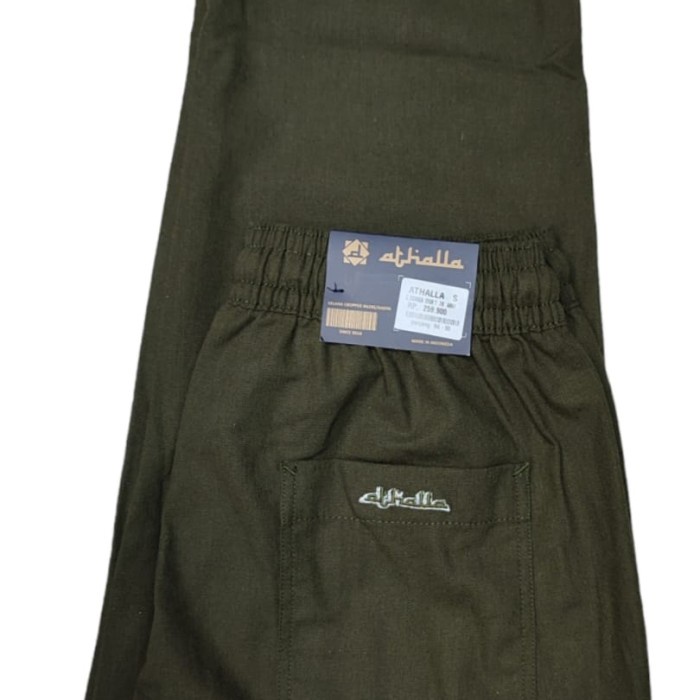 CELANA SIRWAL DEWASA 7/8 (CINGKRANG) By "Athalla" // ARMY LINEN