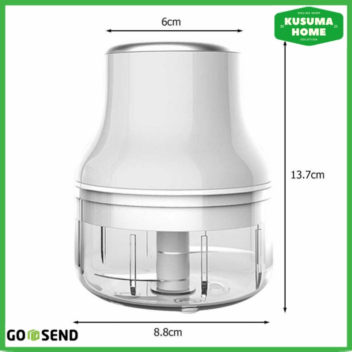 Blender Chopper Mini Elektrik Leew Pemotong Bawang Bumbu Copper 250ml