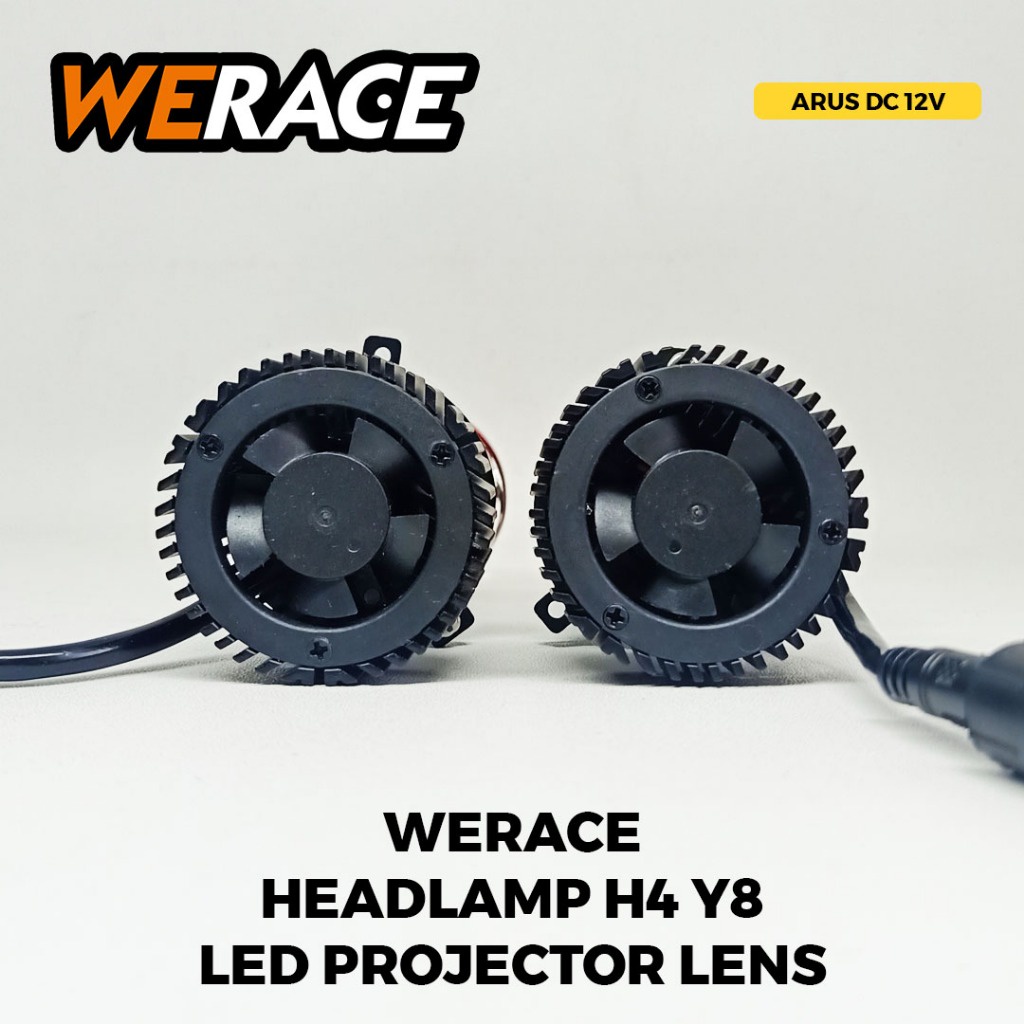 Premium Werace Led Headlamp Sepasang H4 Mini Projector Projie Y8D Y8 Super Bright Headlight Mobil