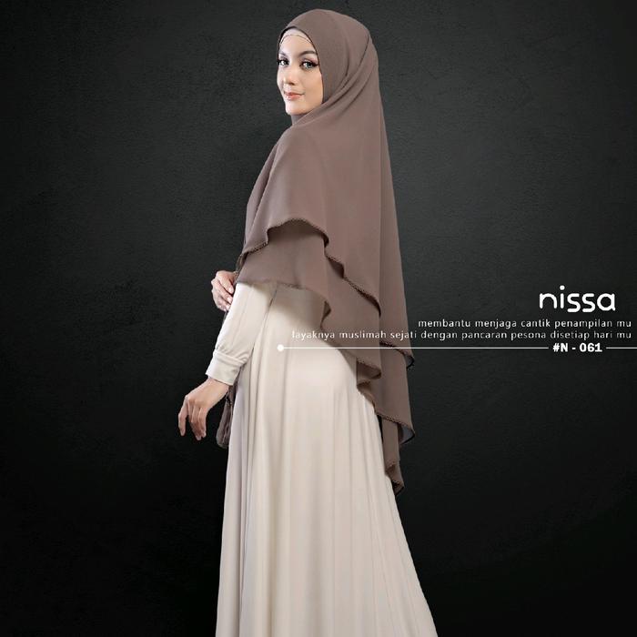 Khimar Syari Ceruti Babydoll Preum 2 Layer Soft-Pad Antem Ceruty Hijab Cantik Instan Panjang