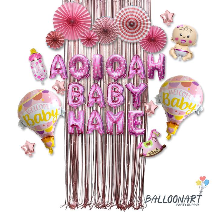 Aqiqah Baby Dekorasi Set/Balon Foil Baby/Paket Dekorasi Ulang Tahun/Dekorasi Aqiqahan