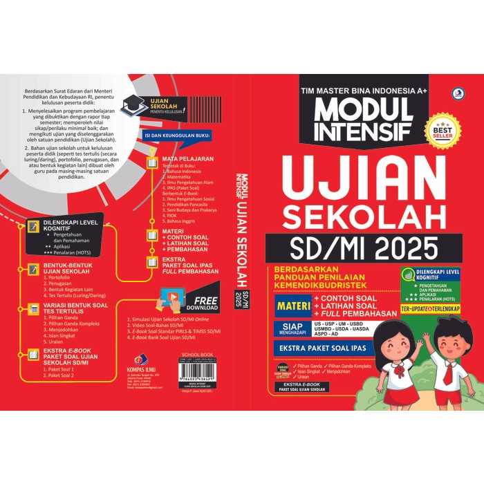 

terbaru !!! buku ujian sekolah sd 2025 - modul intensif ujian sekolah sd/mi 2025 ready