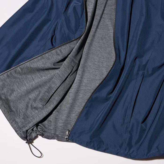 Jaket Pria Uniqlo Parka Reversible Jacket 182577 Biru Dongker Navy