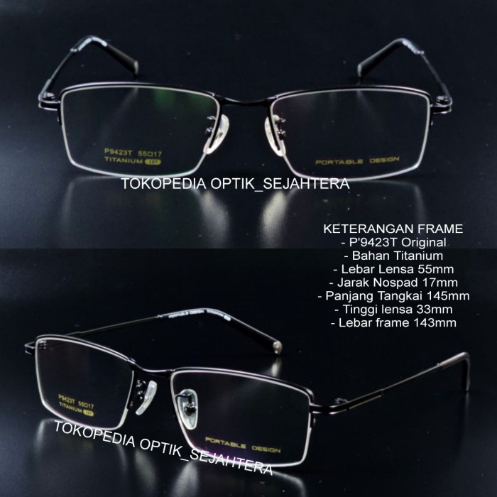 *TOP* FRAME KACAMATA PURE TITANIUM P'9423T ORIGINAL