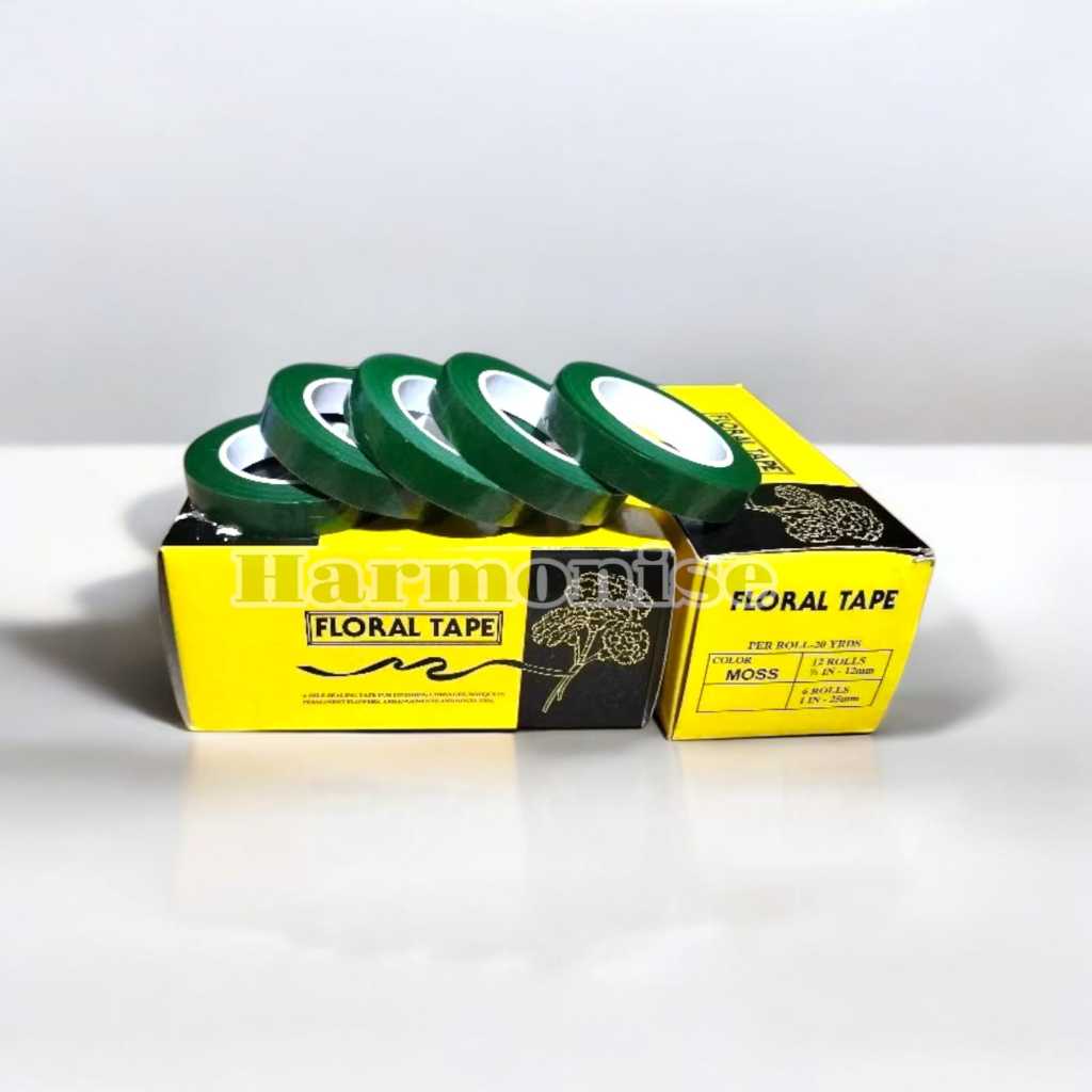 

1 Box Isi 12 Roll Floral Tape 20 Yard Selotip Tangkai Bunga Kawat Bunga Selotip Kerajinan Tangan DIY