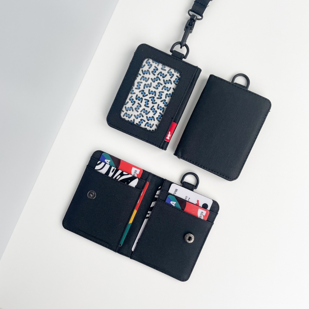 

ID Card Holder Kain Nametag Gantung Dompet Kartu Kalung Wanita Pria