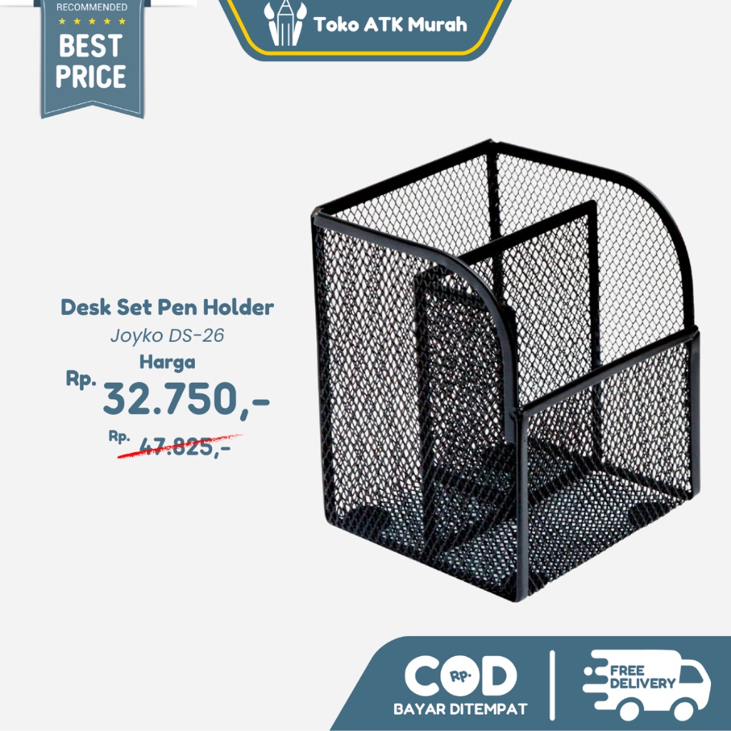 

Desk Set Pen Holder Tempat Alat Tulis Jaring Jala Joyko DS-26
