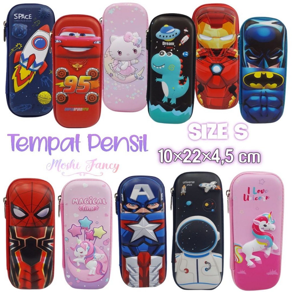

Tempat Pensil Seleting HardCase Anak Perempuan dan Laki- Laki / Pencil Case Seleting Boy dan Girl