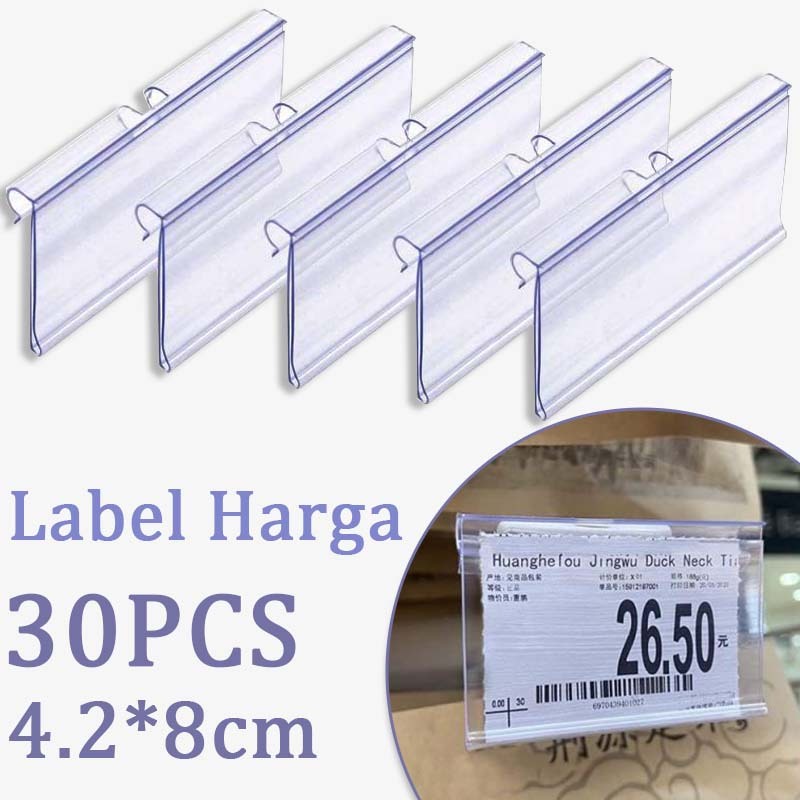 

Price Tag Holder Tag Holder Minimarket Price Tag Label Pvc Price Tag Card -30pcs 4.2cm X 8cm