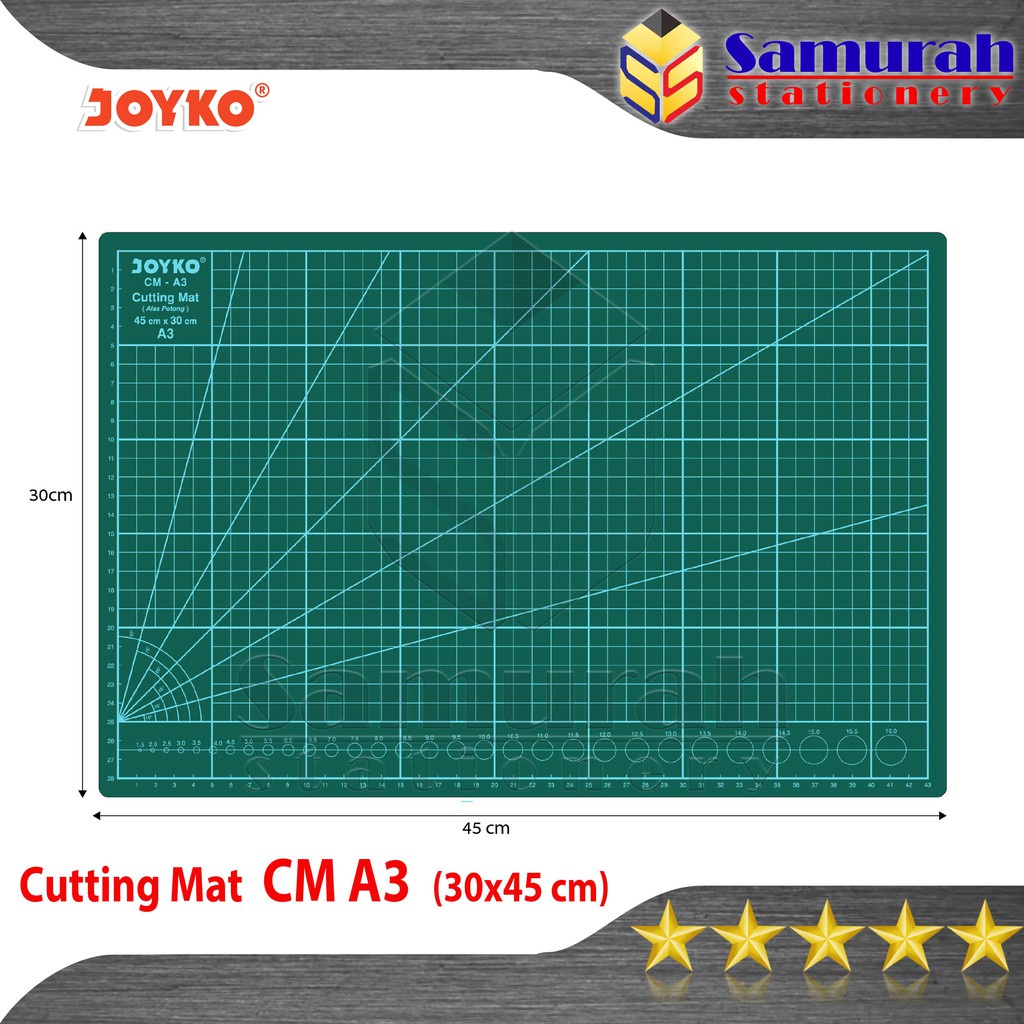 

Cutting Mat Joyko Ukuran A3 / Alas Cuting Potong Kertas / Tatakan Cutter Hijau CM-A3 Besar