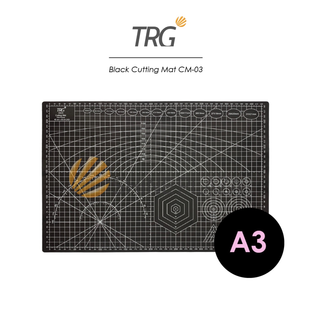 

TRG Black Cutting Mat Alas Potong A3 CM-03 - Cuting Matt Hitam TRG