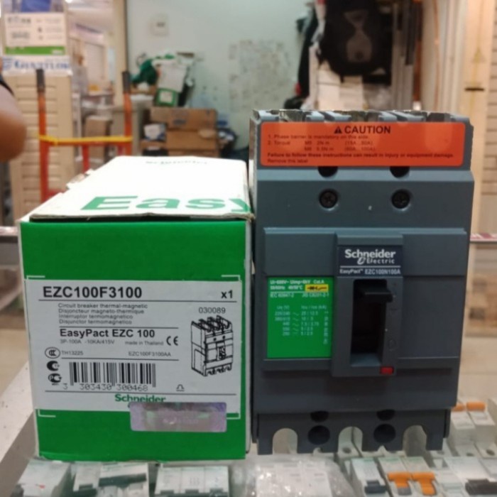 MCCB Schneider EZC100F 3x100A EZC100F3100 EZC 100 F 3P 100A EasyPact