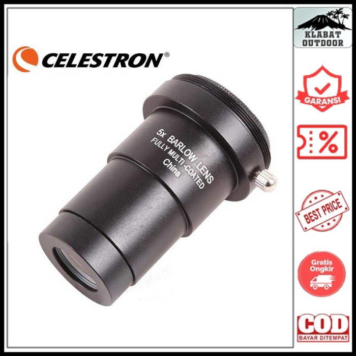 SALE CELESTRON Lensa Barlow Teleskop 5x Eyepiece 1.25 Inch