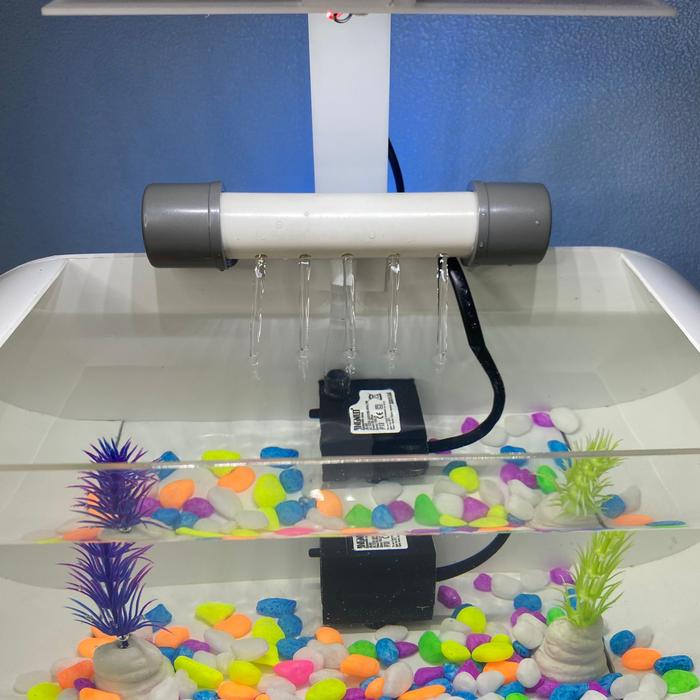 JTTOP" AKUARIUM MINI FULLSET AIR TERJUN UKURAN MINI 30X11,5X12CM AKRILIK AQUARIUM AQUASCAPE FULL SET