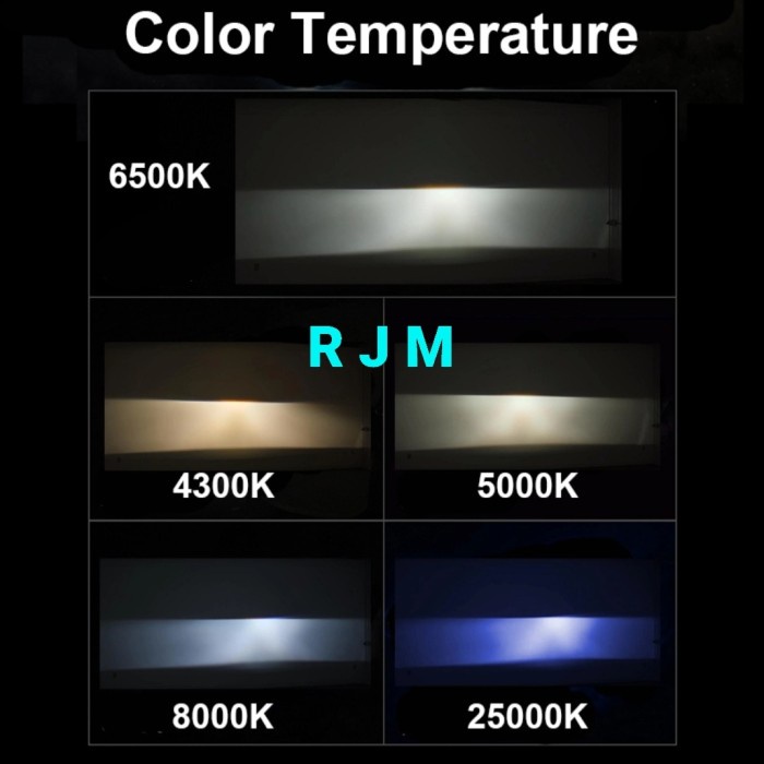 Lampu Bohlam LED H8 H9 H11 H16 6500K Merk YHKOMS