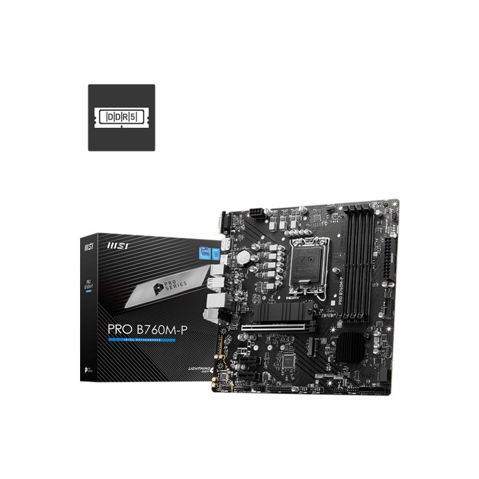 BISA GOSEND MOTHERBOARD MSI PRO B760M-P - DDR5 MATX LGA1700 MSI B760M DDR5 GRATIS ONGKIR