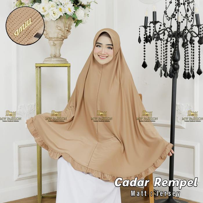 Grosirhijabku Hijab Instan Syari Jumbo Jersey Plus Cadar Model Jilbab Instan(Cadar Rempel )