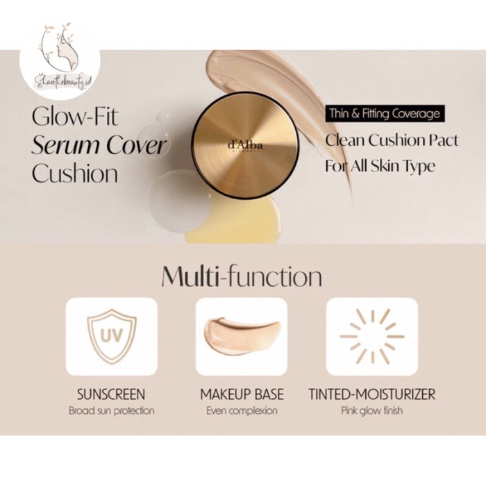 Terbaru D'Alba Glow-Fit Serum Cover Cushion 15Gr Spf50+ Pa++++