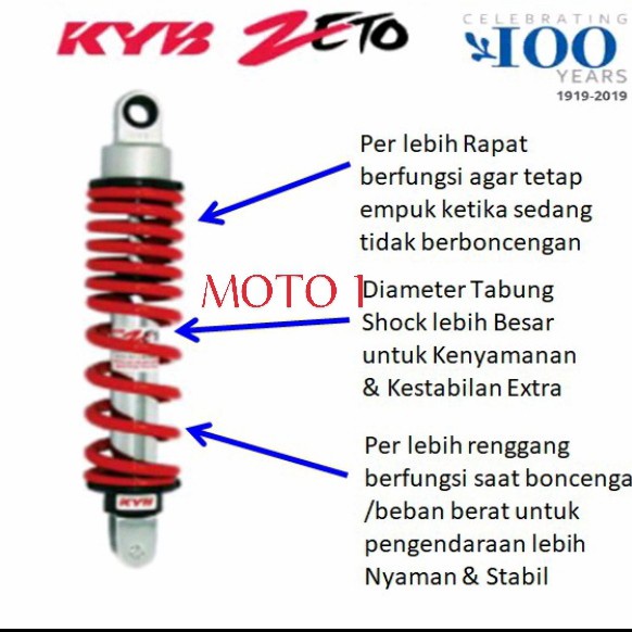 SHOCKBREAKER KYB-ZETO/ZT5090/S-SERIES/320/EMPUK (vario125/150,beat fi) Unit Baru
