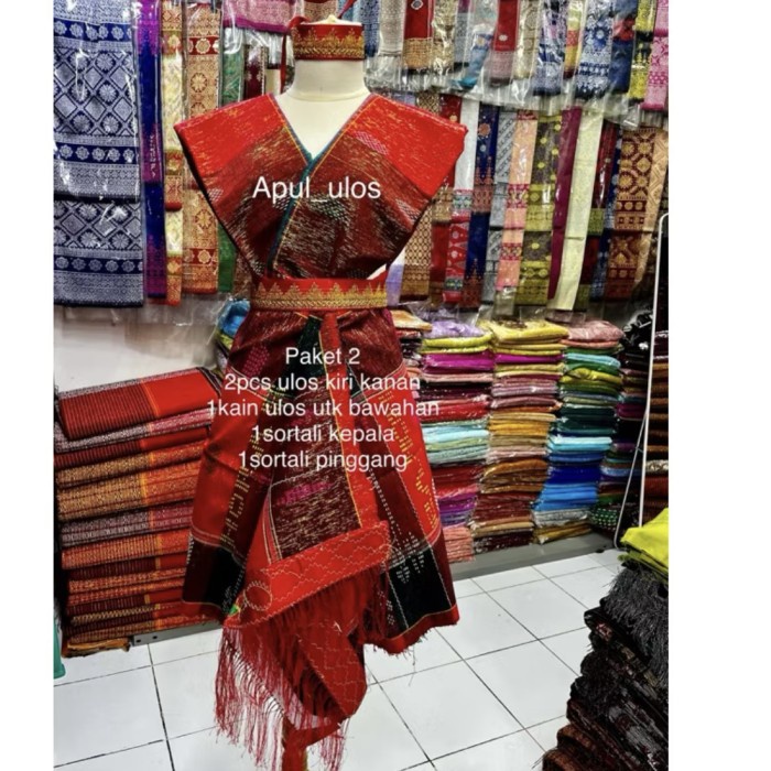 Paket 2 pakaian adat batak anak dan remaja perempuan