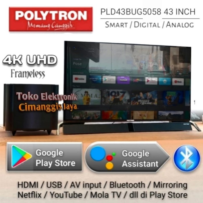 SMART TV LED POLYTRON 43 INCH ANDROID