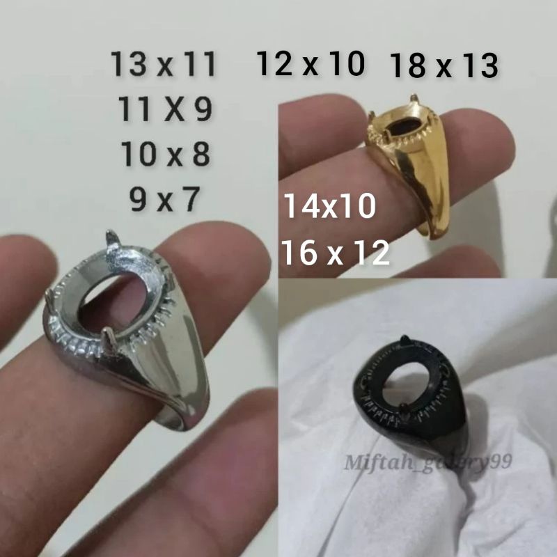 JelitaFash- Ring emban titanium super 10x12 13x11 8x10 9x7 16x12 18x13 14x10