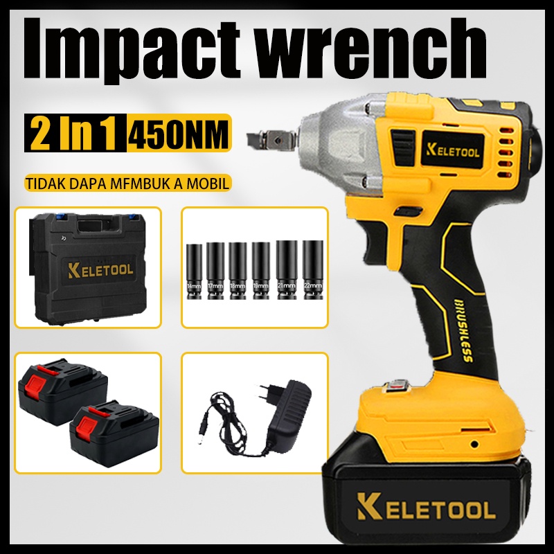 450nm impact wrench impact baterai impek baterai impek wrench air impact cordless impact listrik