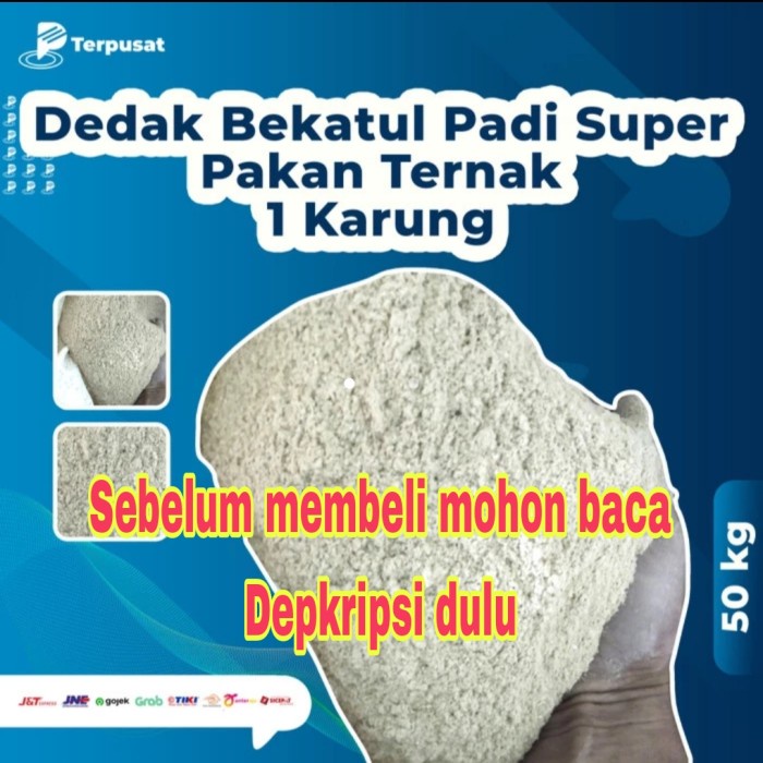 Per Sak 50Kg Bekatul Super (jahitan pabrik) Bekatul padi Makanan Ayam dan unggas kirim sesuai dari