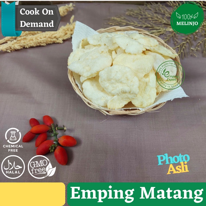 

Emping Melinjo Gurih Crunchy (Medium) Kualitas Export DiGoreng Fresh