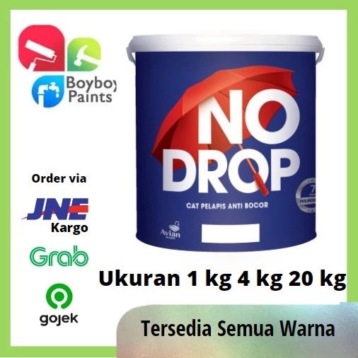 CAT TEMBOK NODROP PELAPIS ANTI BOCOR NO DROP 20 KG SEMUA WARNA