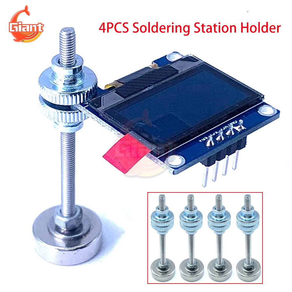 4PCS Soldering Station Holder Mini PCB Circuit Board Holder Magnetic Spring Clamp Holder Fixture Hel