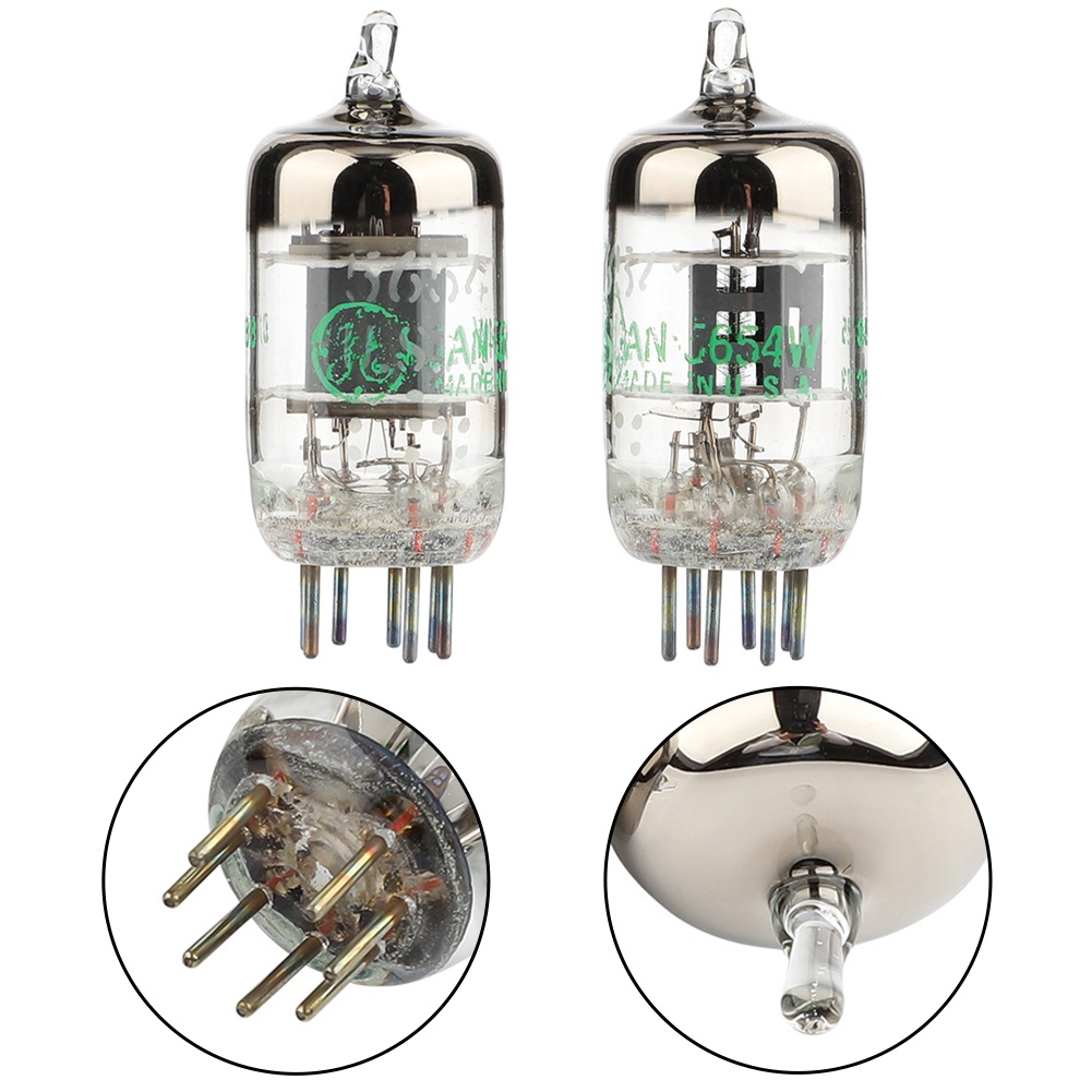 2pcs JAN-5654W Electron Tube For GE 5654W GE5654 Vacuum Tube 45*18*1mm Transparent Vacuum Tube Parts