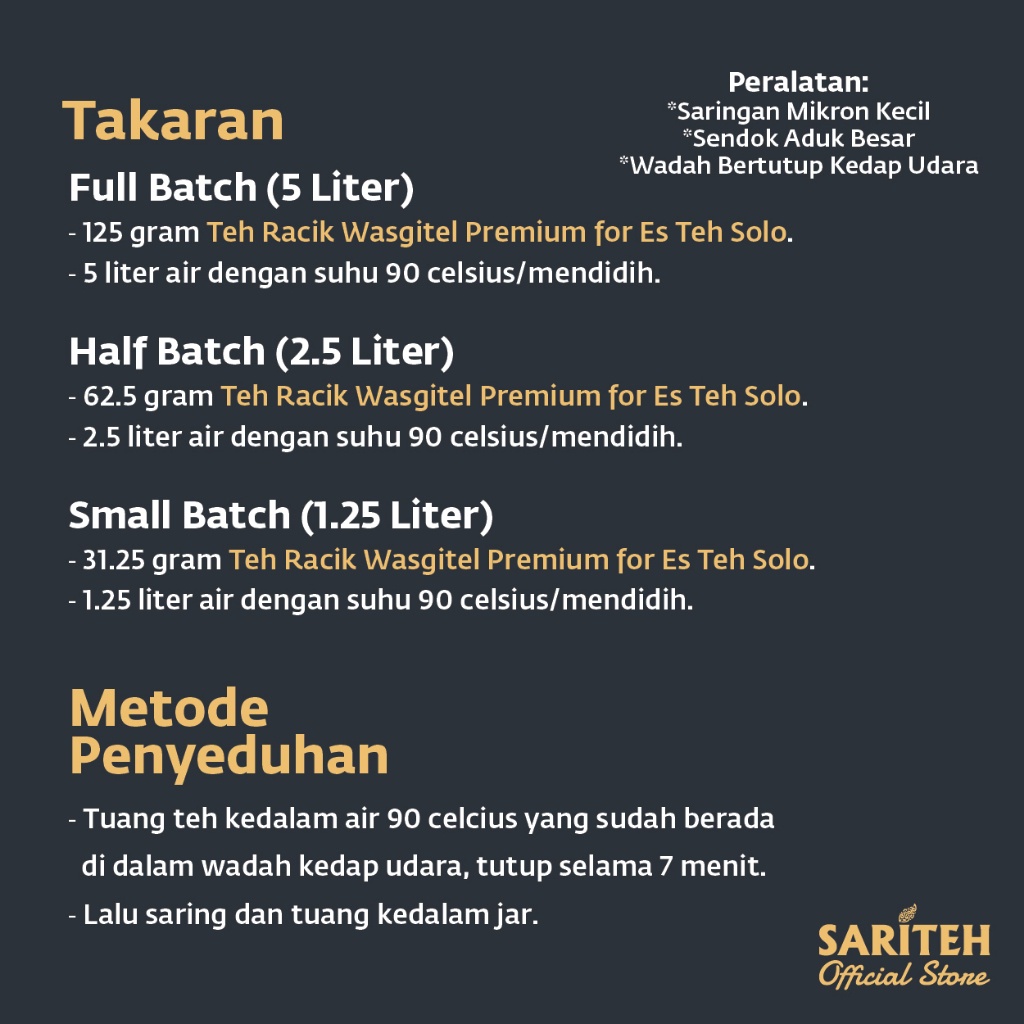 

Promo/ Sariteh Indonesia Teh Racik Wasgitel Premium - Teh Melati Khas Jawa/Javanese Jasmine Tea - 1