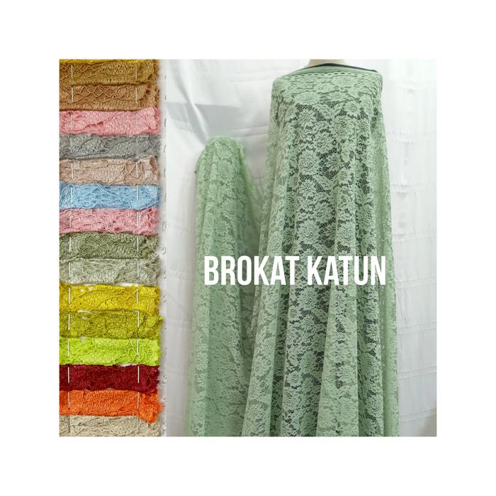 Kain Brukat Seragam Bridesmaid Bahan Brokat Katun Lace Meteran Untuk Outer Satin, Kebaya Good