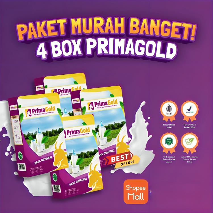 

Susu Kambing Etawa Ori Prima Gold 4 Box Meningkatkan Antibodi Herbal Untuk Program Diet Sehat Alami