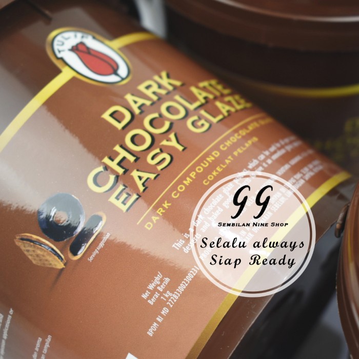 

READY STOK TULIP EASY GLAZE DARK CHOCOLATE 1 KG COKELAT PELAPIS DIP GLAZE COKLAT READYY