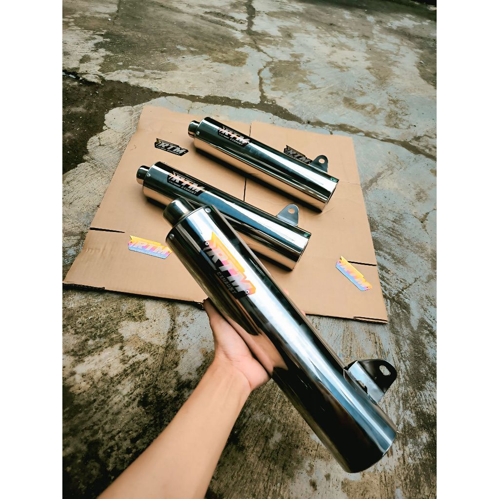 Knalpot Supra X125 Standar Racing RTM Silencer Only PNP Leher Standar