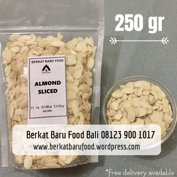 

Almond Sliced Raw 1 kg / 500 gr / 250 gr Almond iris flakes mentah