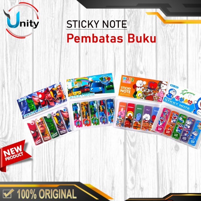 

(BestSeller) Sticky Note Pembatas Buku Stiky Notes Memo Indeks Penanda 100Pcs