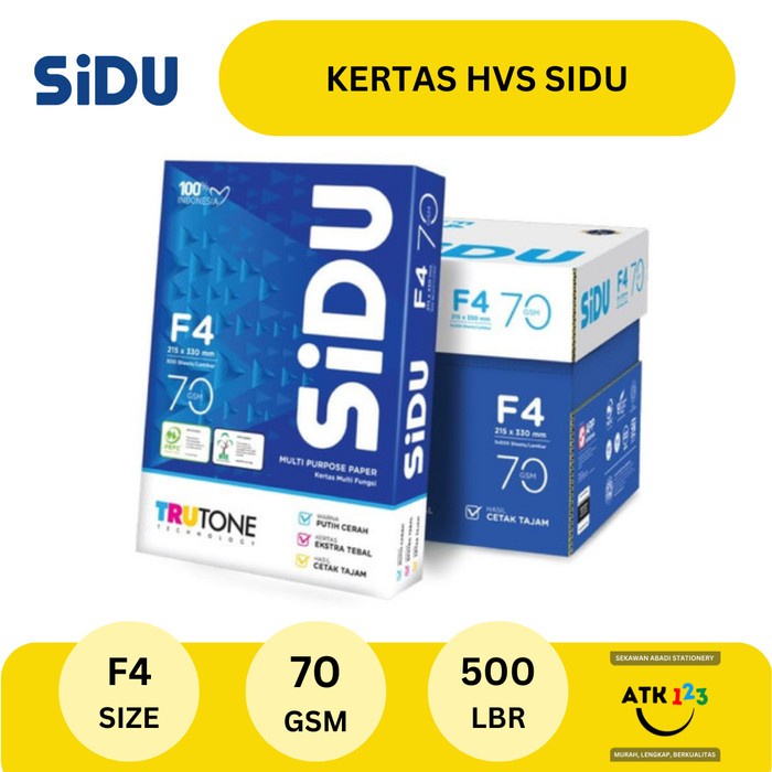 

(BestSeller) Kertas HVS F4 70 gram Sinar Dunia (SIDU)