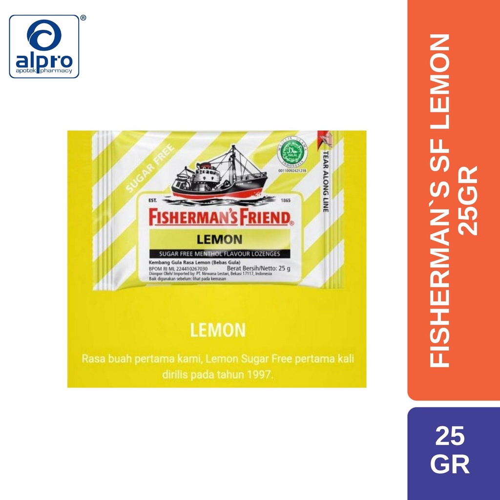 

Fisherman's Friend Lemon 25g - Permen Pelega Tenggorokan