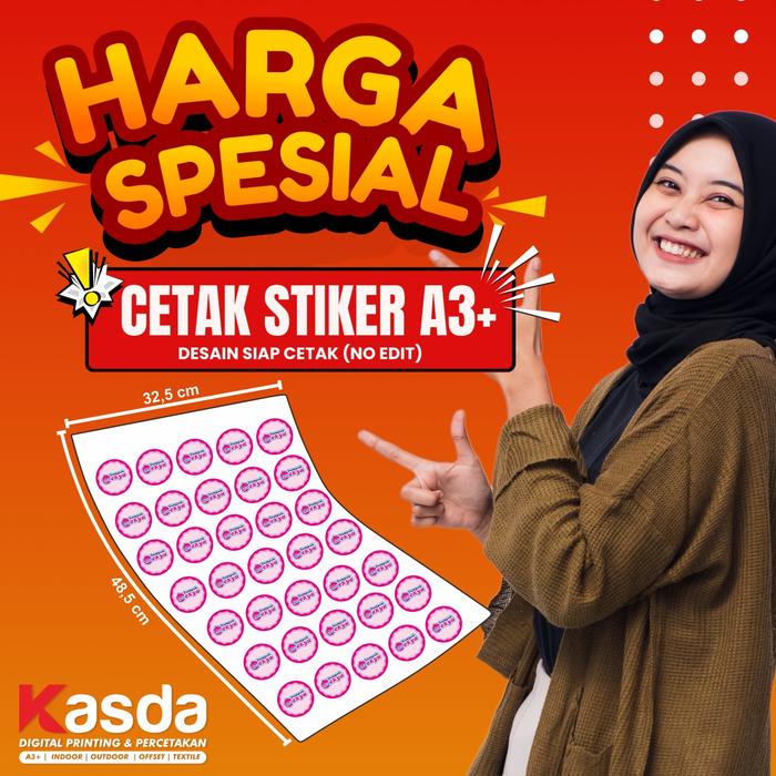 

Barang Terlaris Cetak Stiker A3+ Siap Cetak No Edit Packing Aman