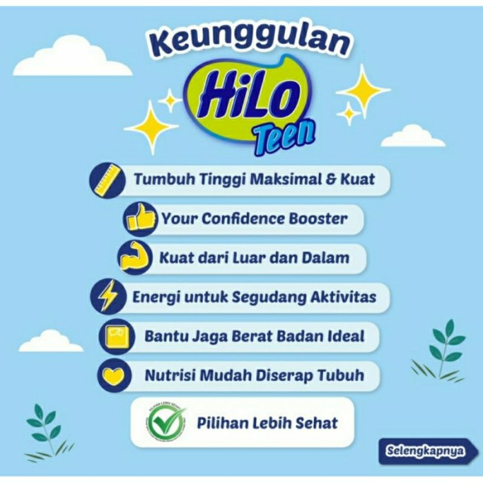 

(BestSeller) HiLo Teen Chocolate 1000gr/Teen Coklat 750gr /Teen Coklat 500gr - Susu Tinggi Kalsium